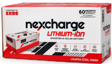 Exide Nexcharge Lithium-ion Inverter & Solar Battery – 12.8V 100Ah LiFePO₄