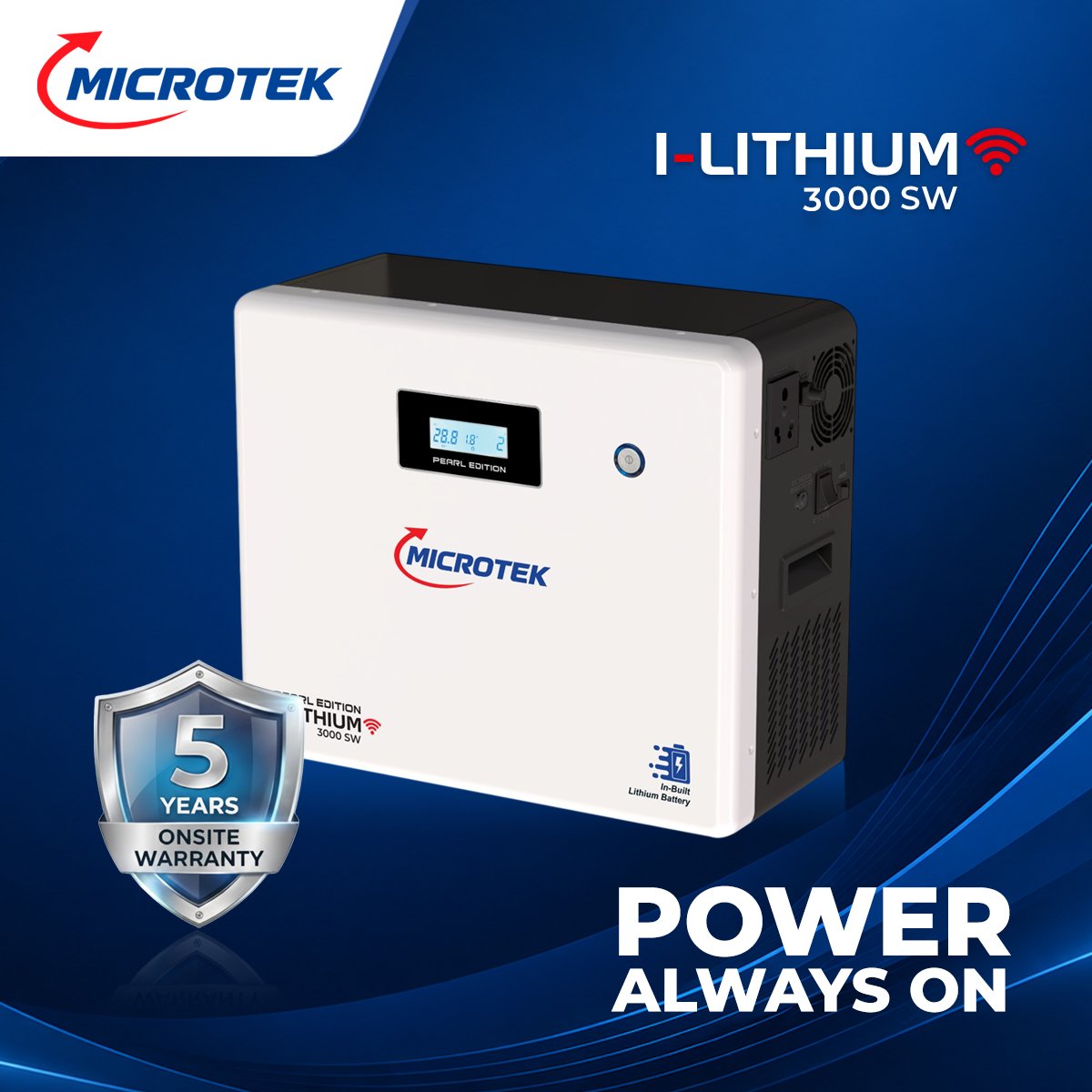 MICROTEK I LITHIUM WIFI 3000 25.6V SW – 2000VA Lithium Inverter - Image 3
